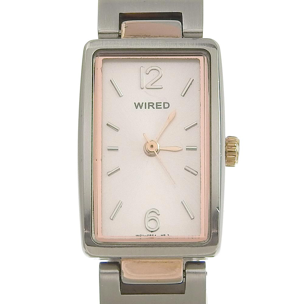 【WIRED】ワイアード 1N01-0AN0 ステンレススチール シルバー クオーツ アナログ表示 レディース シルバー文字盤 腕時計【中古】