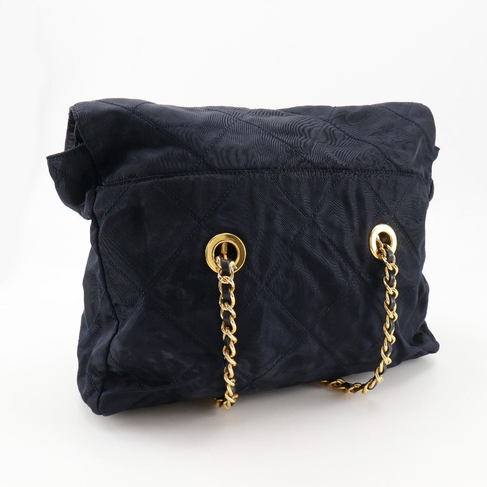 PRADA ChainShoulder Shoulder Bag quilting Navy blue Nylon Women | eBay