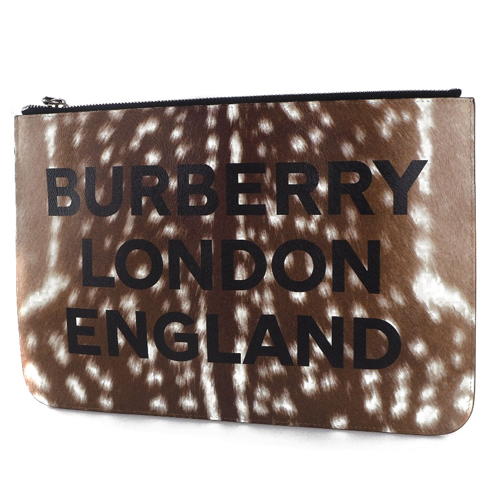 BURBERRY】バーバリー LONDON ENGLAND セカンドバッグ 8015103 牛革 茶