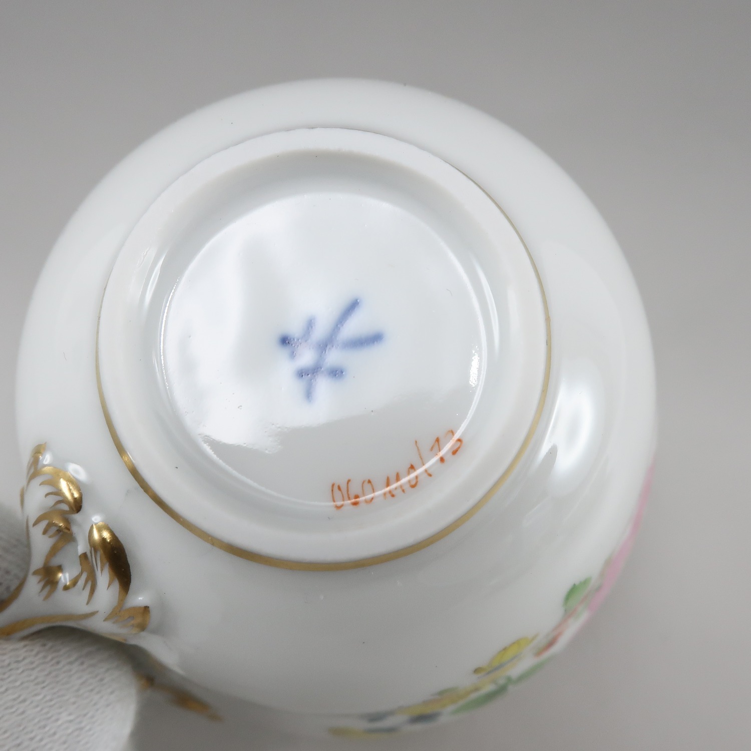 Meissen】マイセン 三つ花 ピンク＆ブルー 060110/00580 _ 食器【中古