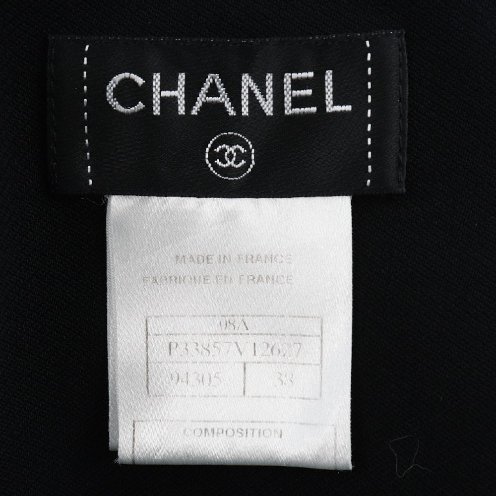 CHANEL】シャネル タイト ハイウエスト 08A P33857V12627 ウール 黒 ...