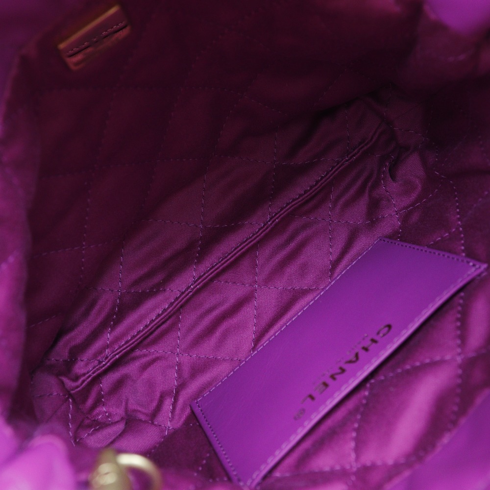 CHANEL 22 Mini Bag Shoulder Bag AS3980 2WAY handbag purple