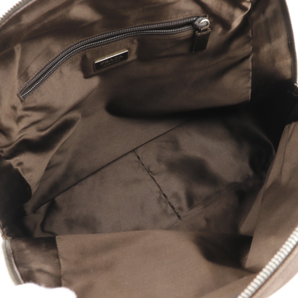 PRADA Mini Boston Tote Bag Brown canvas Women | eBay