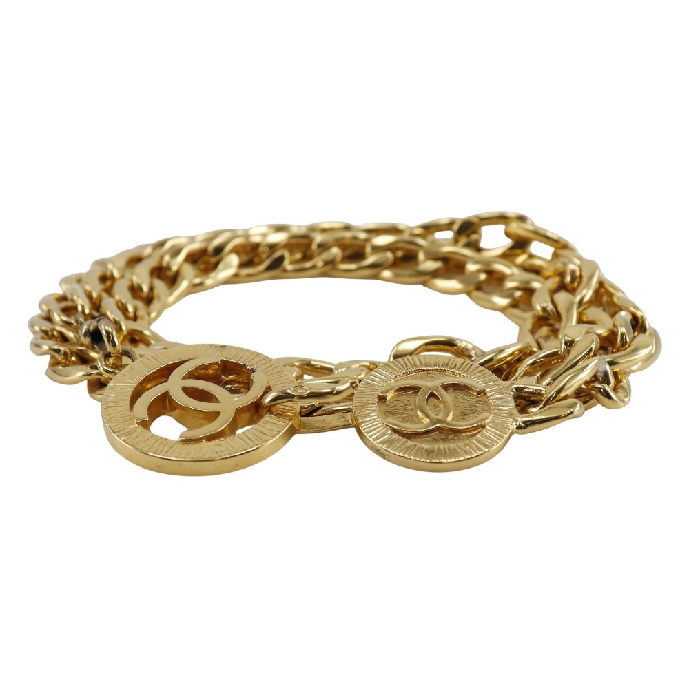 CHANEL Chain belt belt COCO Mark vintage Plated Gold Women  display picture 1