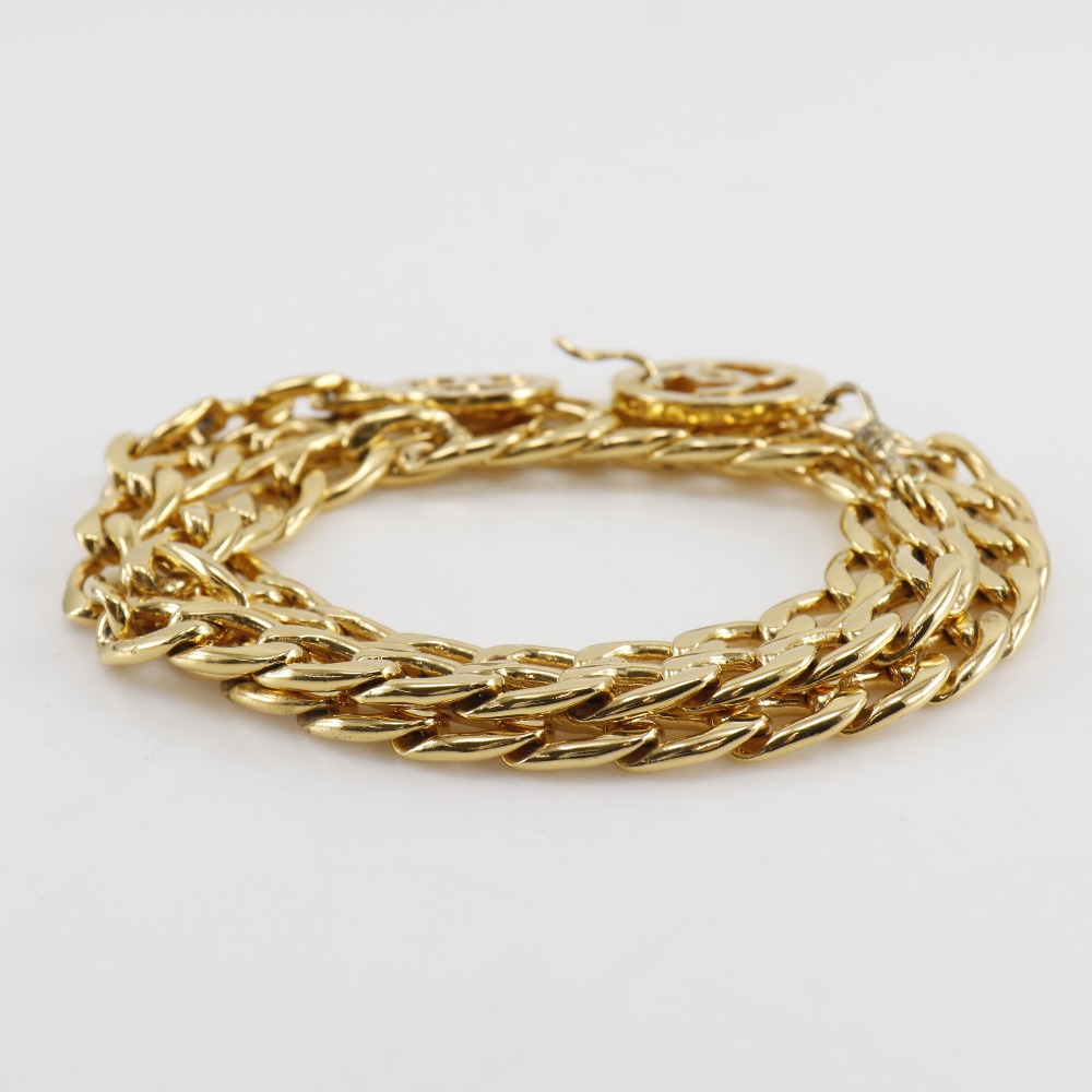 CHANEL Chain belt belt COCO Mark vintage Plated Gold Women  display picture 3