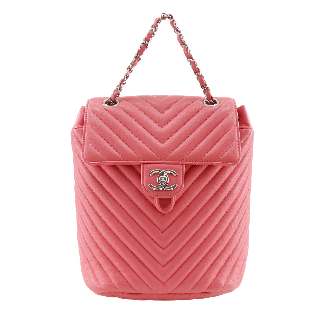 CHANEL Chevron Backpack Daypack A91121 V-Stitch Chain  display picture 1