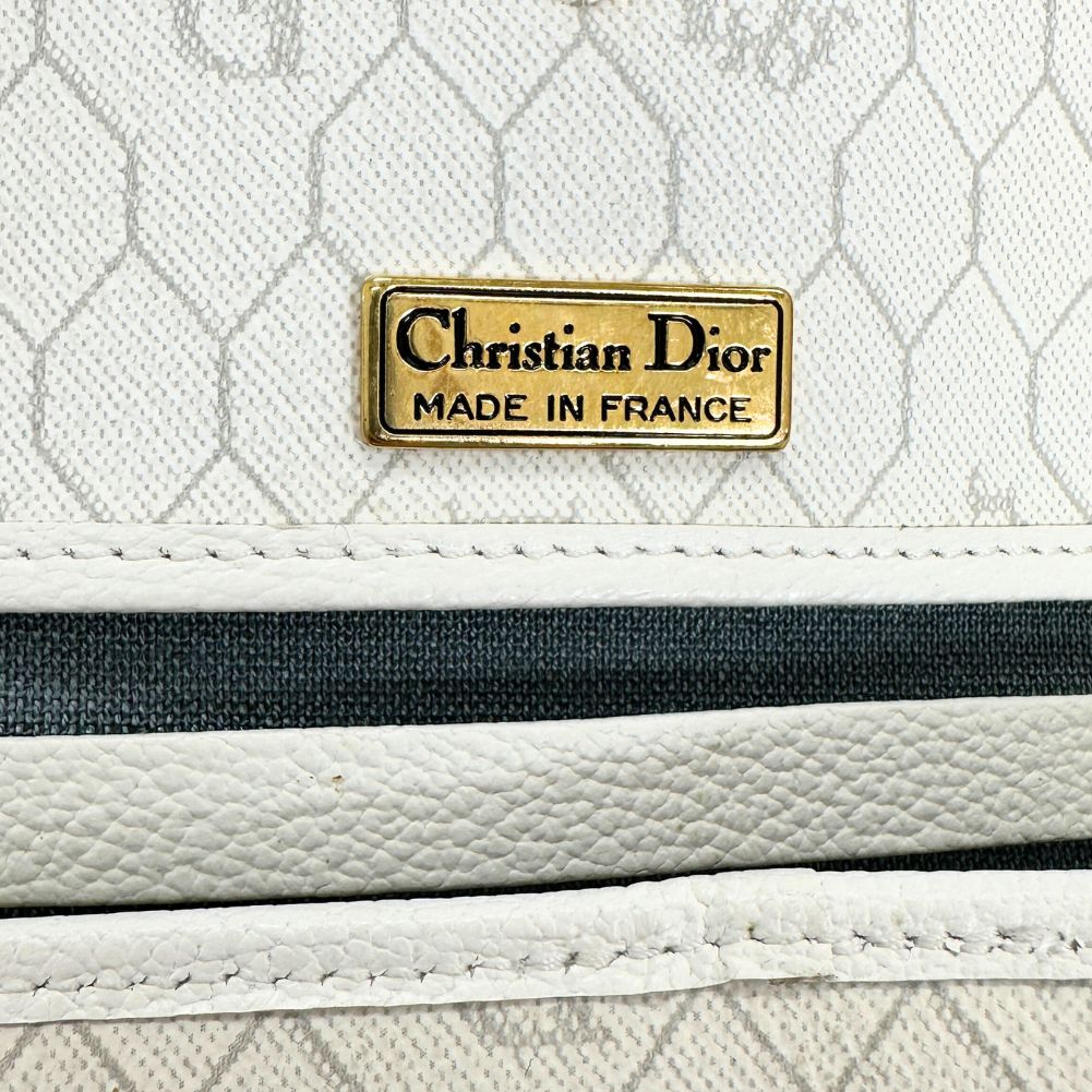 Dior】クリスチャンディオール チェーンショルダー PVC 白 レディース ...