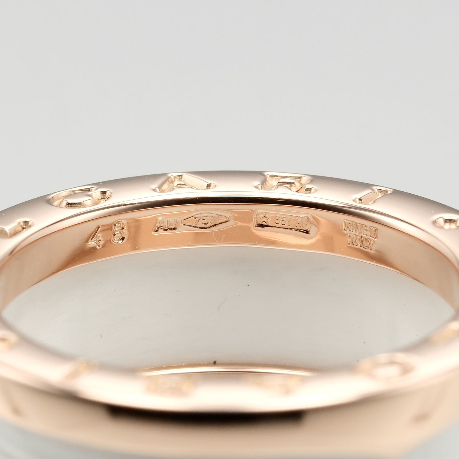BVLGARI Be Zero One 3 Band Ring B.ZERO1 K18 Pink Gold