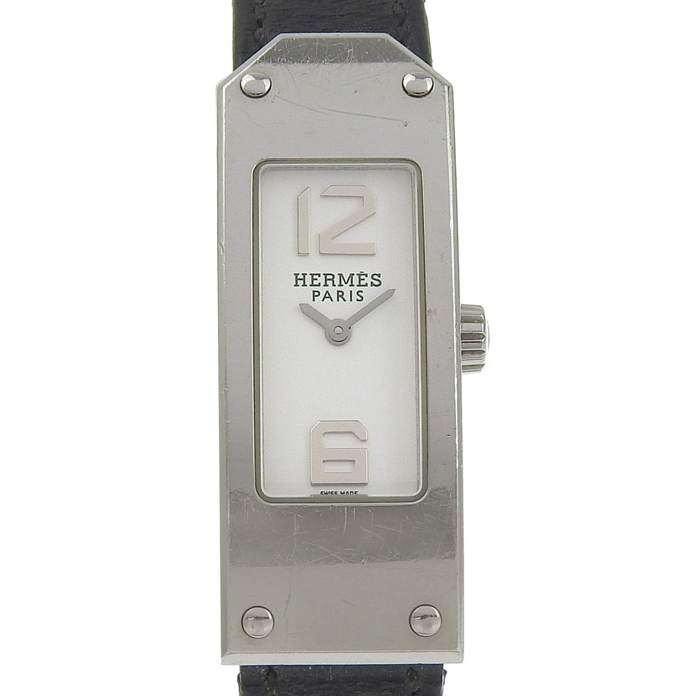 HERMES Kelly 2 Watches KT1.210 WhiteDial Stainless Steel Quartz