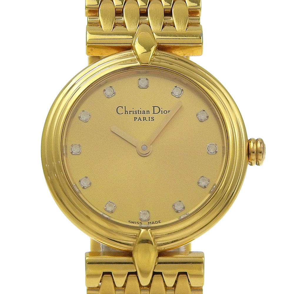 Christian Dior クォーツ腕時計 Dior Watches D68-150 gold goldDial Plated Gold Quartz Analog