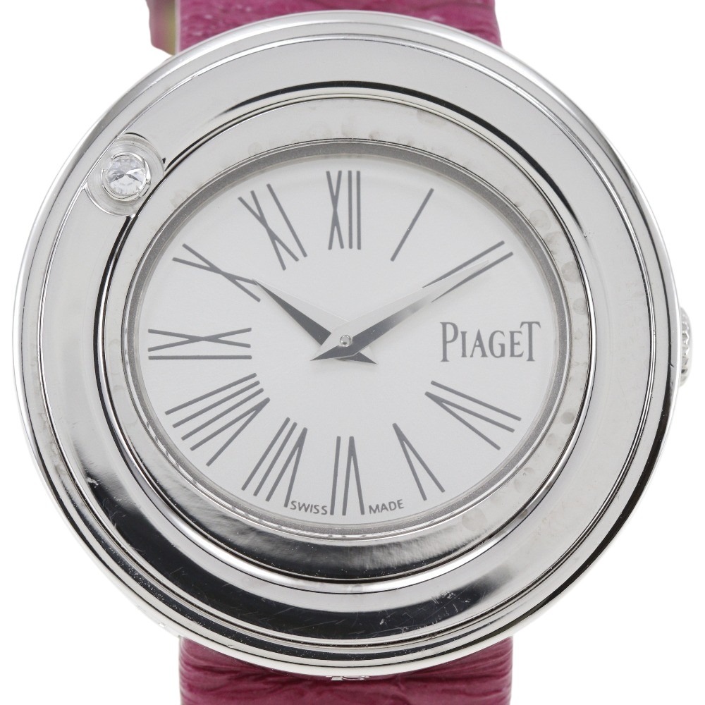 PIAGET】ピアジェ ポセション 1Pダイヤ P10402 K18ホワイトゴールド×クロコダイル クオーツ アナログ表示 レディース シルバー文字盤  腕時計【中古】｜PIAGET｜店舗買取｜腕時計＞デジタル腕時計｜USEDのアパレル通販サイト - SMASELL（スマセル）