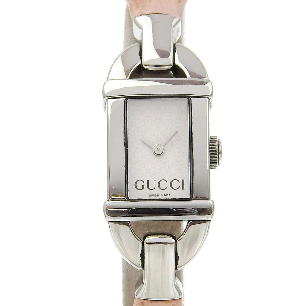 GUCCI Bamboo Watches 6800L pink WhiteDial Stainless Steel/rubber