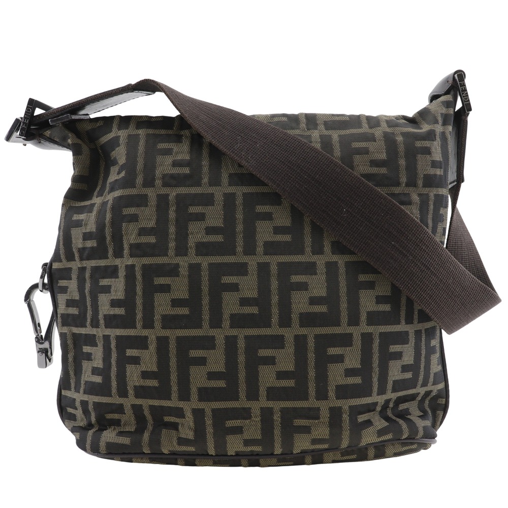 Fendi Zucca Nylon Canvas Brown Belt Fendi Brown Zucca Canvas Baguette Crossbody Bag ??? This  main image 4