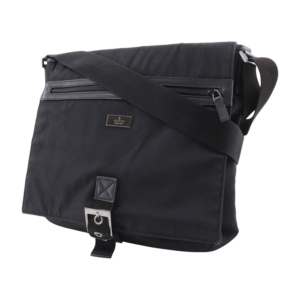 GUCCI Shoulder Bag 141194 black Nylon canvas unisex | eBay