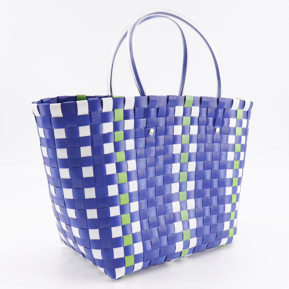 MARNI / MARKET MINI FLOWER BASKET/PPバンド/BLU/FLOWER CAFE MARNI Flower cafe picnic bag Handbag basket Blue polypropylene