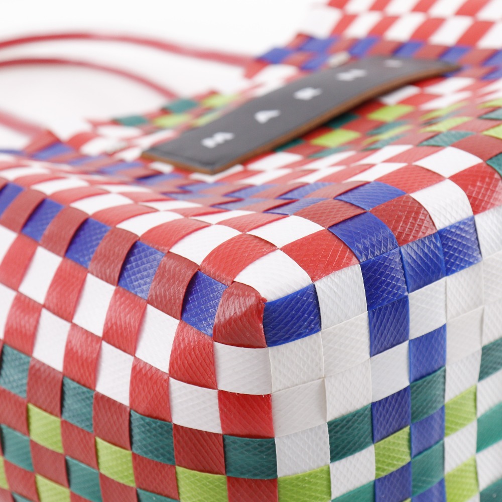 MARNI Flower cafe picnic bag Handbag Mini basket Red polypropylene