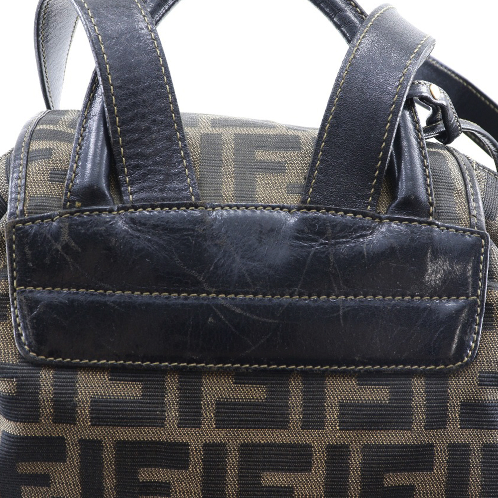 FENDI Backpack Daypack Zucca Pattern canvas/leather Women | eBay