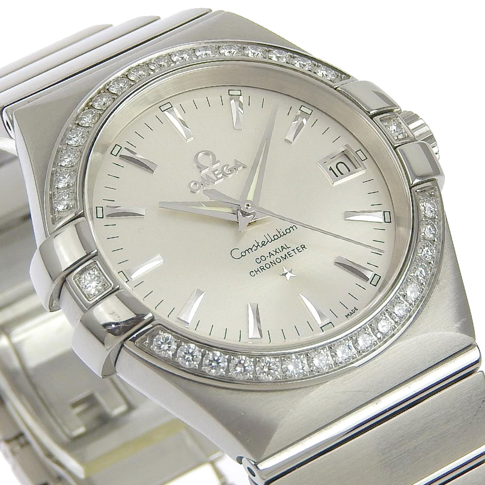 【OMEGA】オメガ コンステレーション コーアクシャル ダイヤベゼル 123.15.35.20.02.001 ステンレススチール×ダイヤモンド シルバー 自動巻き メンズ シルバー文字盤 腕時計