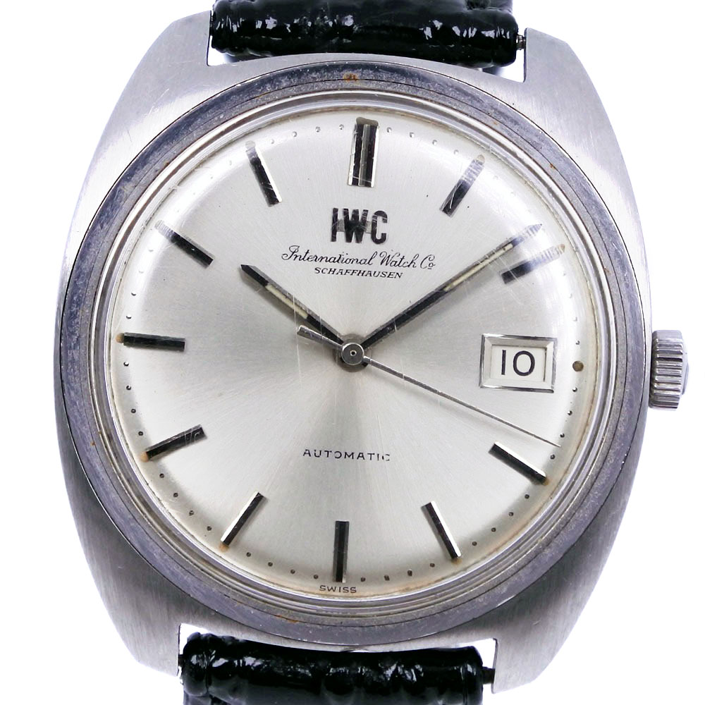 【IWC】インターナショナルウォッチカンパニー オールドインター cal.8541B R819AD ステンレススチール シルバー 自動巻き メンズ シルバー文字盤 腕時計