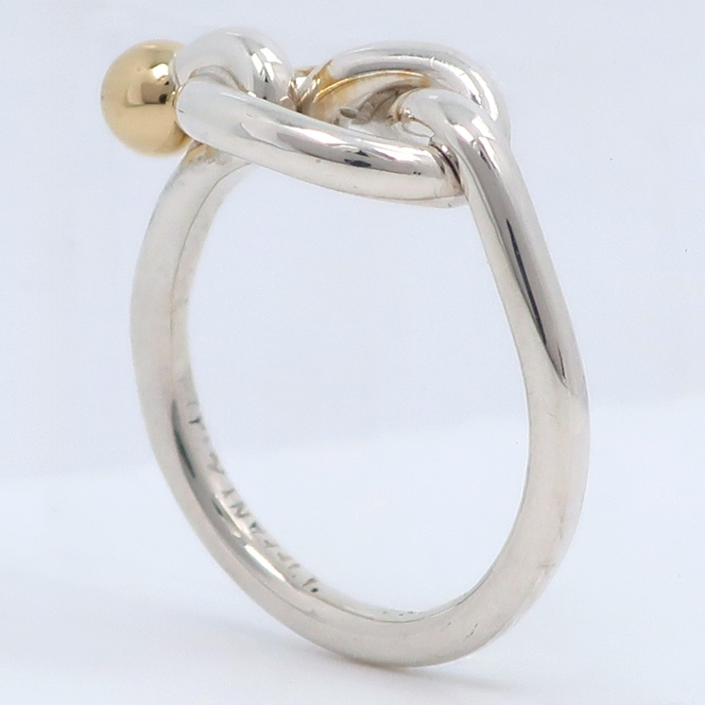 TIFFANY&Co. Love knot Ring Silver925/K18 yellow gold #4.5(US Size