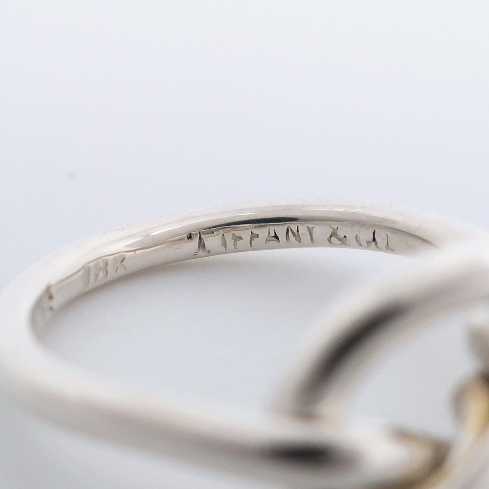 TIFFANY&Co. Love knot Ring Silver925/K18 yellow gold #4.5(US Size
