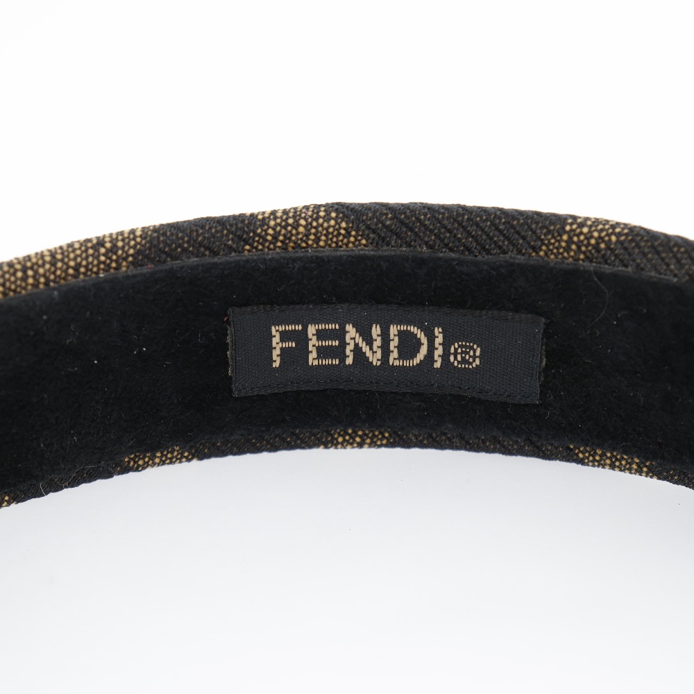 FENDI】フェンディ カチューシャ ズッカ 茶 レディース その他