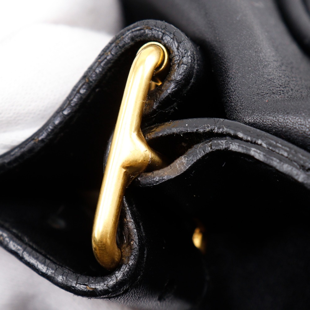 GUCCI Old Gucci Backpack Daypack vintage black Calfskin  display picture 1
