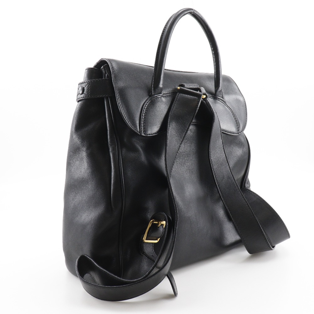 GUCCI Old Gucci Backpack Daypack vintage black Calfskin  display picture 3
