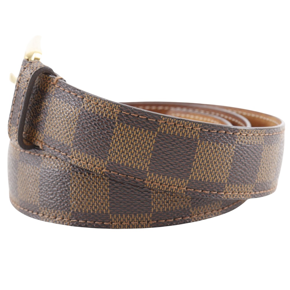 LOUIS VUITTON ceinture ellipse belt M6995 Brown Damier canvas mens