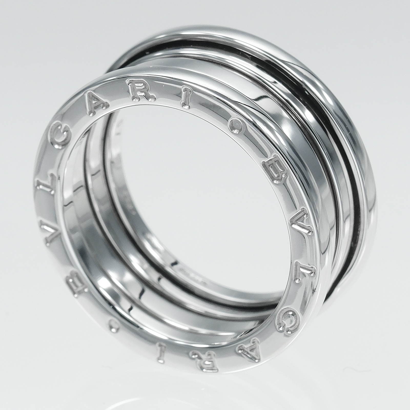 BVLGARI B.ZERO1 3 bands Ring B.ZERO1 K18 white gold #8.0(US Size
