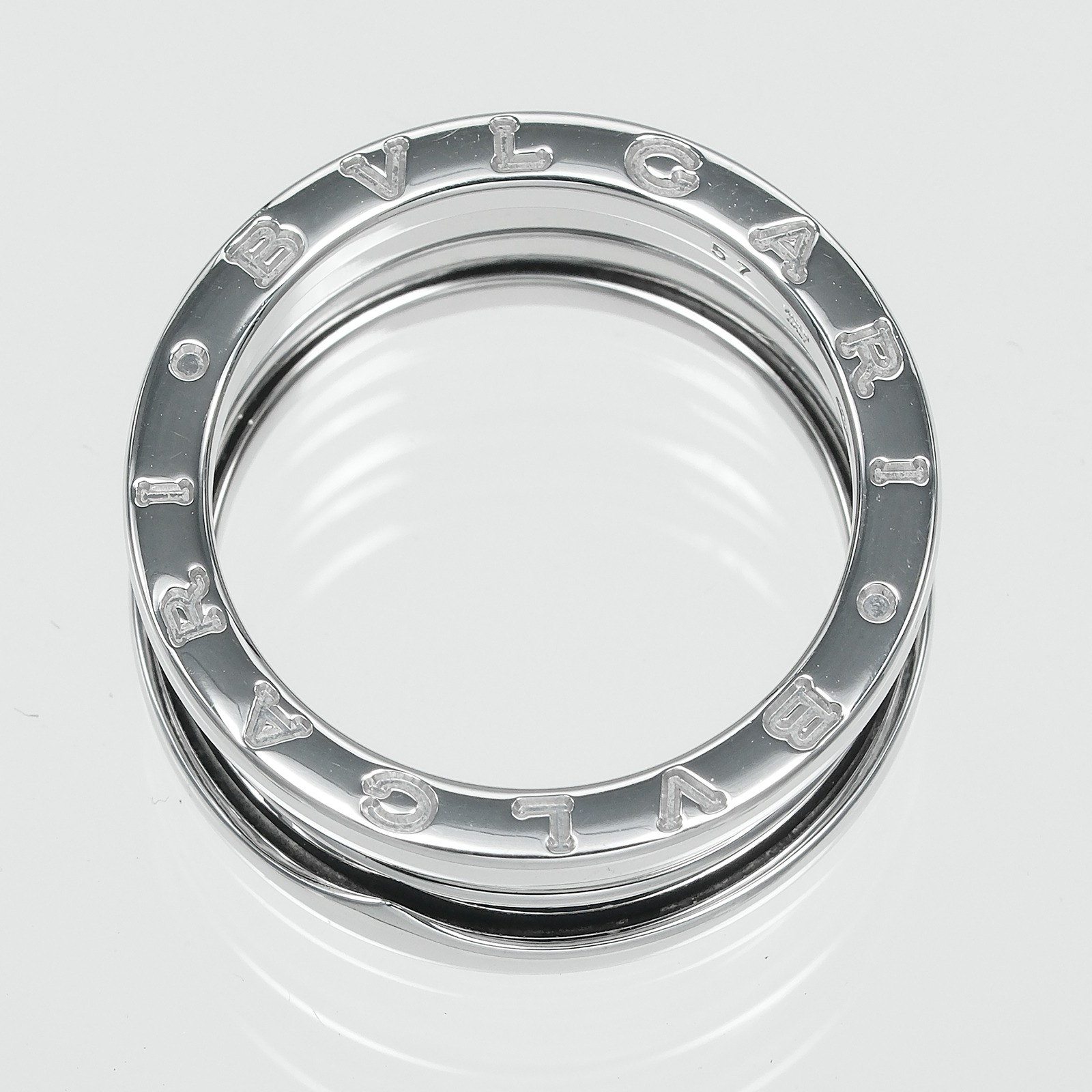 BVLGARI B.ZERO1 3 bands Ring B.ZERO1 K18 white gold #8.0(US Size