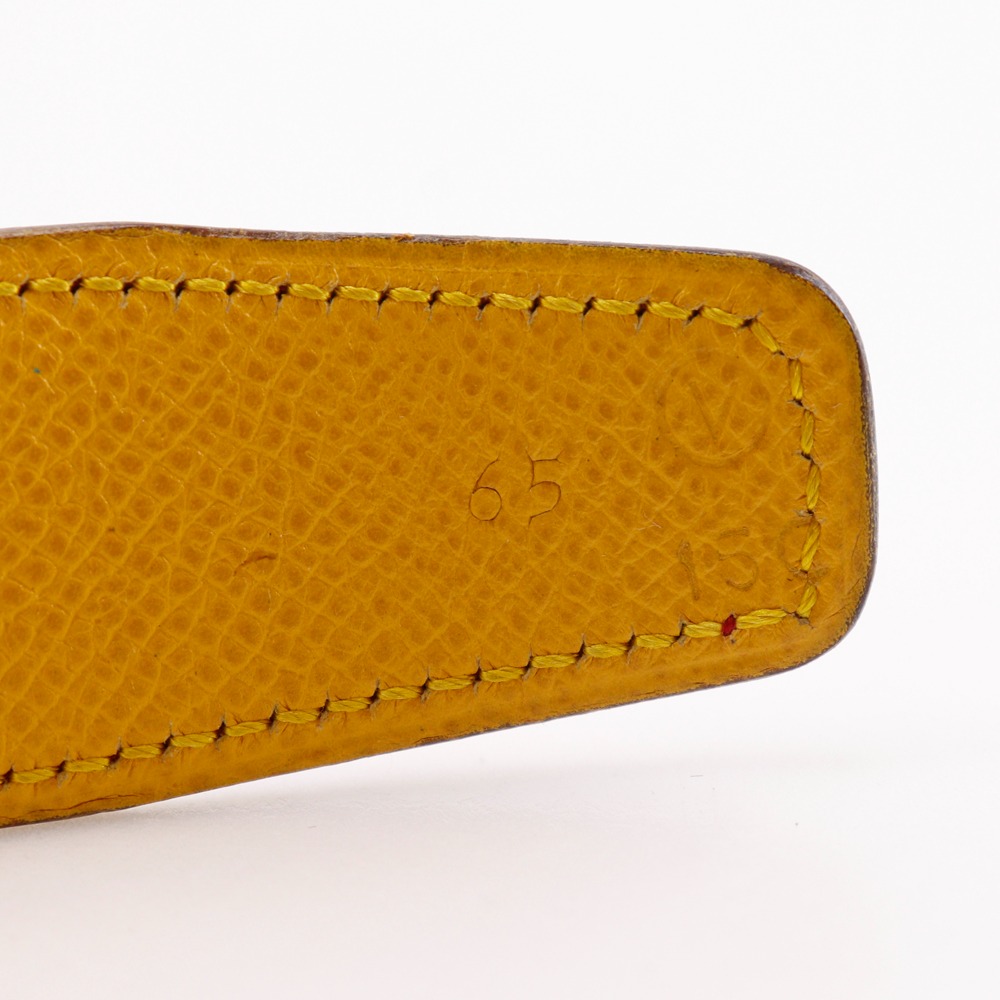 HERMES Medor belt reversible vintage Red / yellow leather Women HERMES Medor belt reversible vintage Red / yellow leather  main image 2