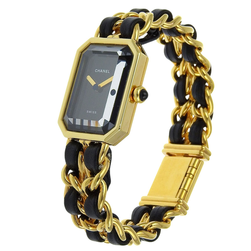CHANEL Premiere S Watches H0001 blackDial Plated Gold/leather Quartz Chanel Plated Leather Quartz Ladies Watch Size L Gold Plated  main image 2