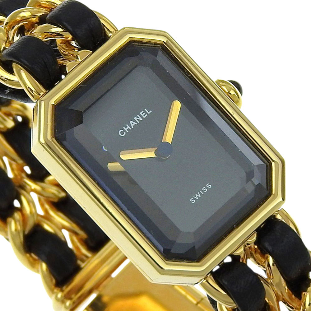 CHANEL Premiere S Watches H0001 blackDial Plated Gold/leather Quartz Chanel Plated Leather Quartz Ladies Watch Size L Gold Plated  main image 4