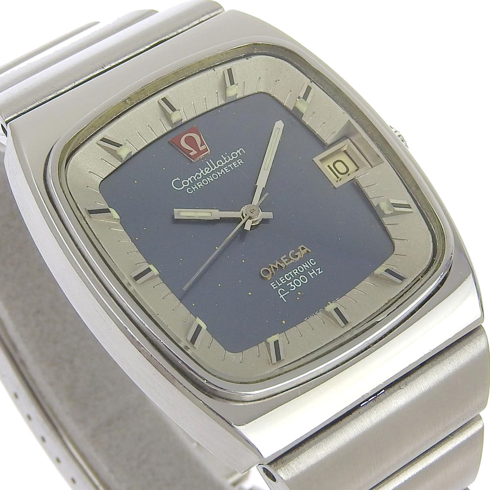 【OMEGA】オメガ コンステレーション ステンレススチール シルバー クオーツ アナログ表示 メンズ ゴールド文字盤 腕時計
