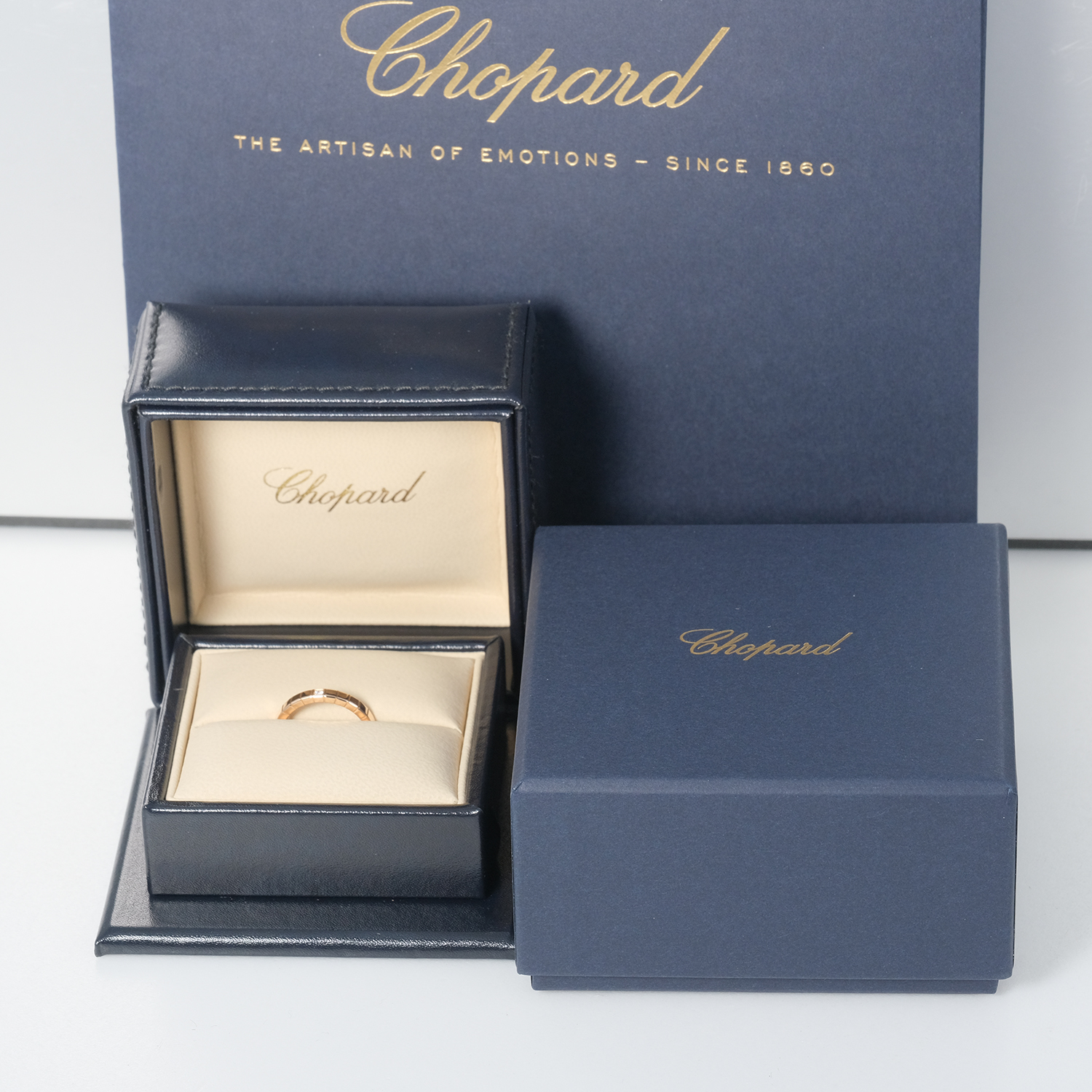 【Chopard】ショパール アイスキューブ 1P 827702 K18ピンクゴールド×ダイヤモンド 7号 レディース リング・指輪【中古】