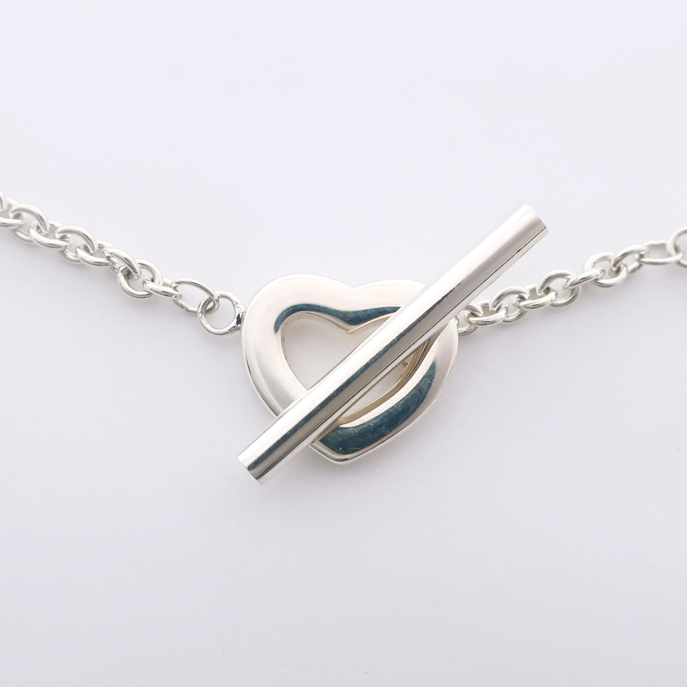 TIFFANY&Co. Heart link Bracelet Silver925 6.8g Women | eBay