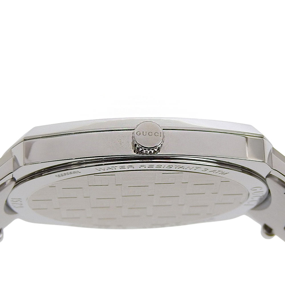 GUCCI grip Watches 157.3 WhiteDial Stainless Steel Quartz  display picture 1