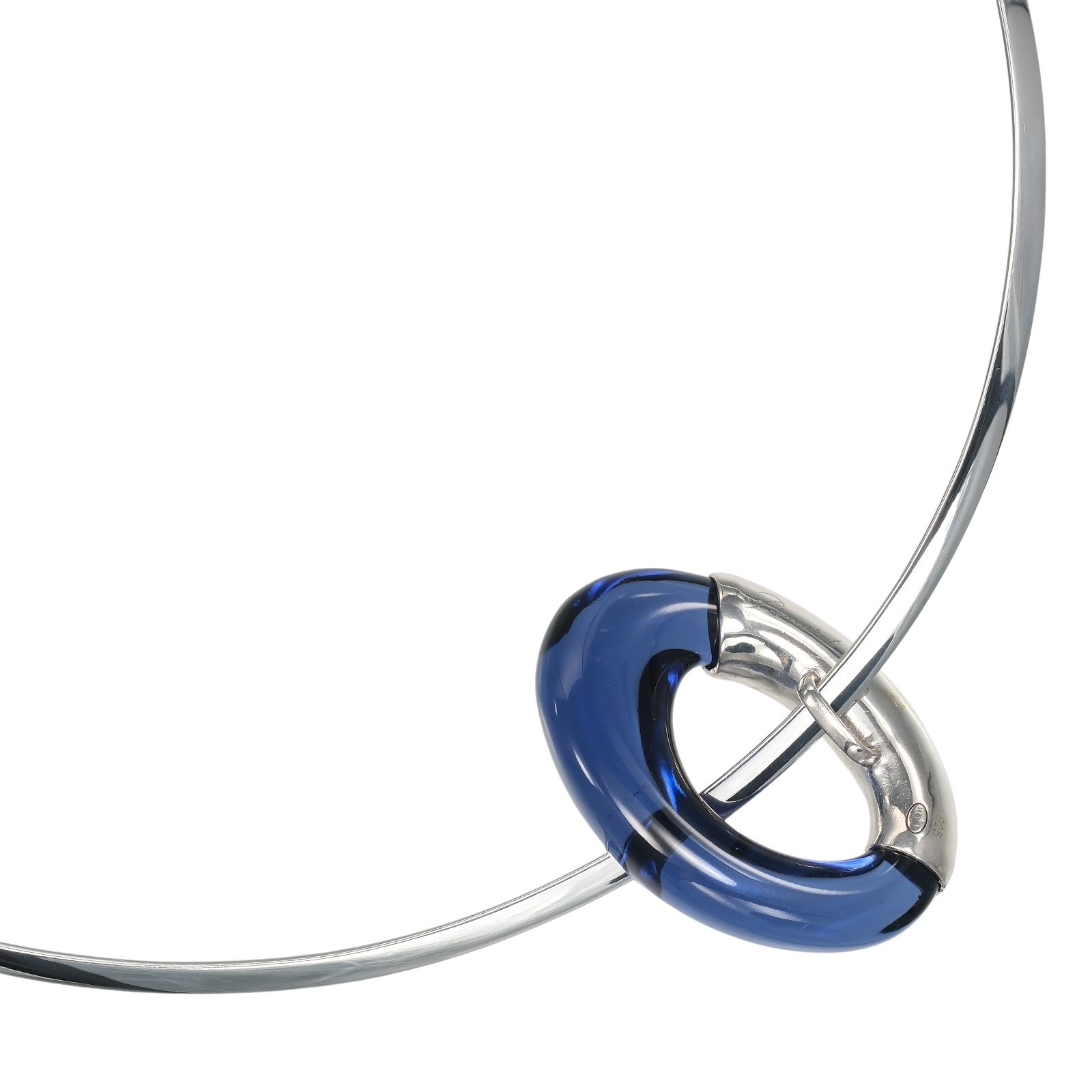 レア　Baccarat　バカラ　ガレア　ネックレス　ネイビー　シルバー　925 レア Baccarat バカラ ガレア ネックレス ネイビー シルバー 925