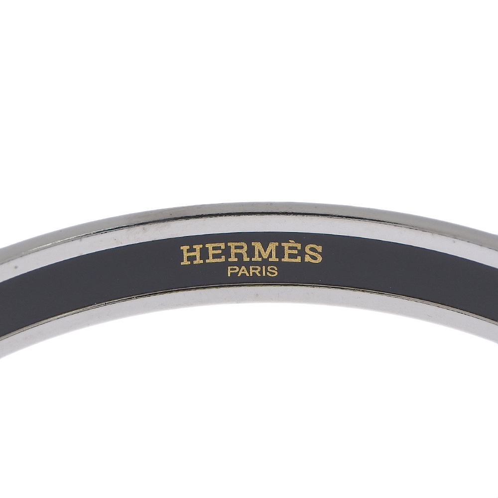 HERMES】エルメス エマイユPM カレーシュ 七宝焼 金属製 ブルーラン