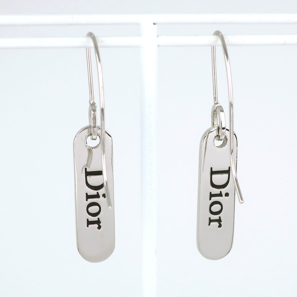 Dior】クリスチャンディオール ロゴプレート フック 金属製 シルバー