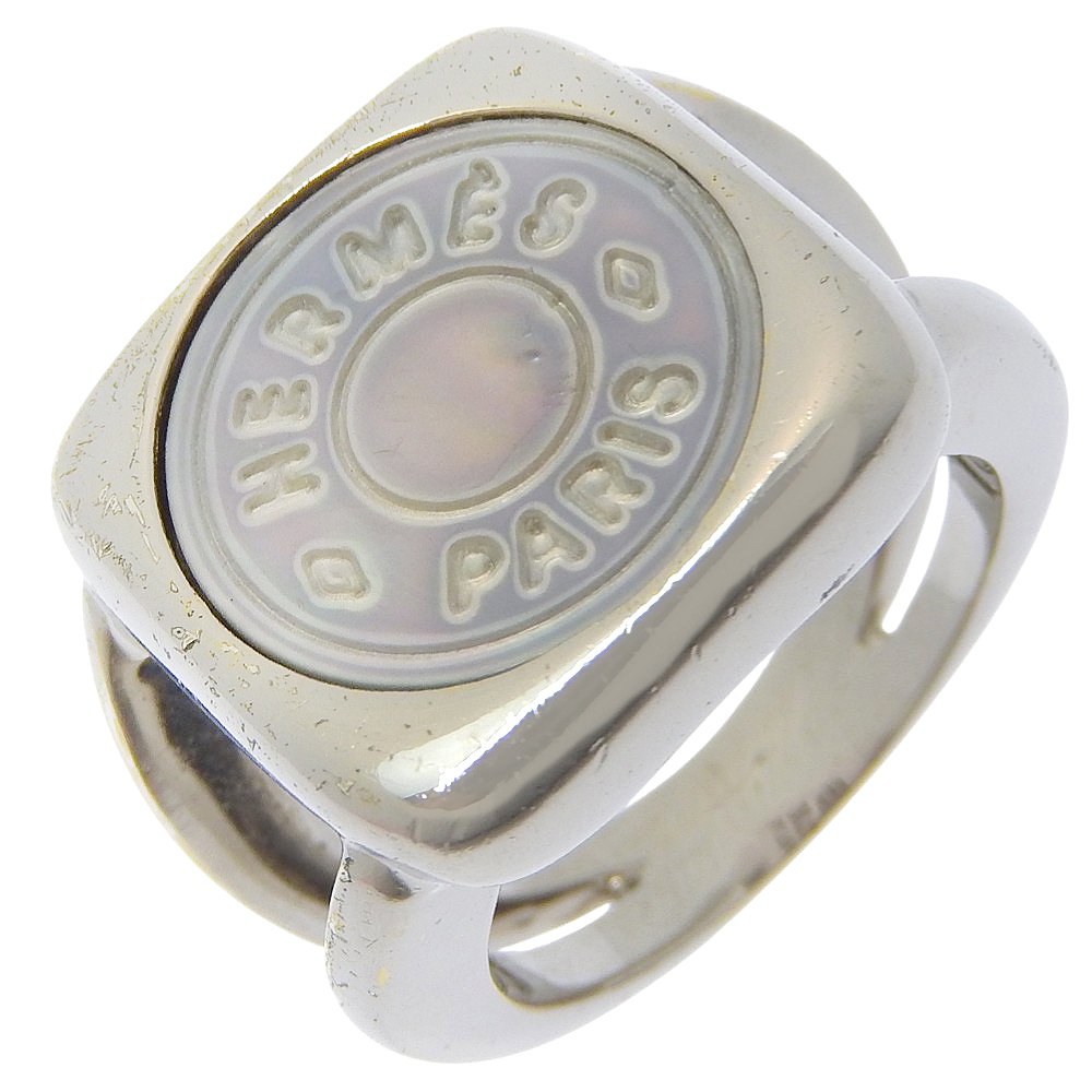 HERMES　BAGUE COROZO HERMES Corozo Series Ring BIJOUTERIE FANTAISIE Silver metallic