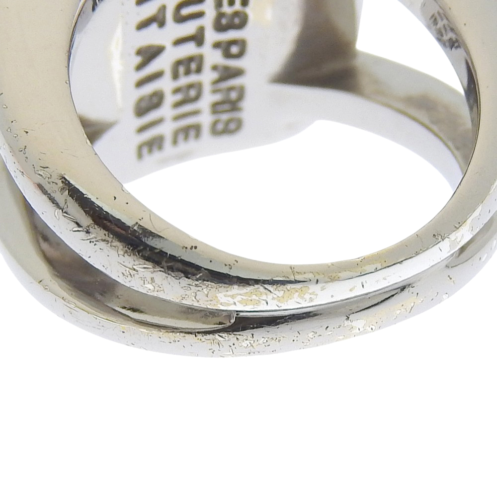 HERMES Corozo Series Ring BIJOUTERIE FANTAISIE Silver metallic