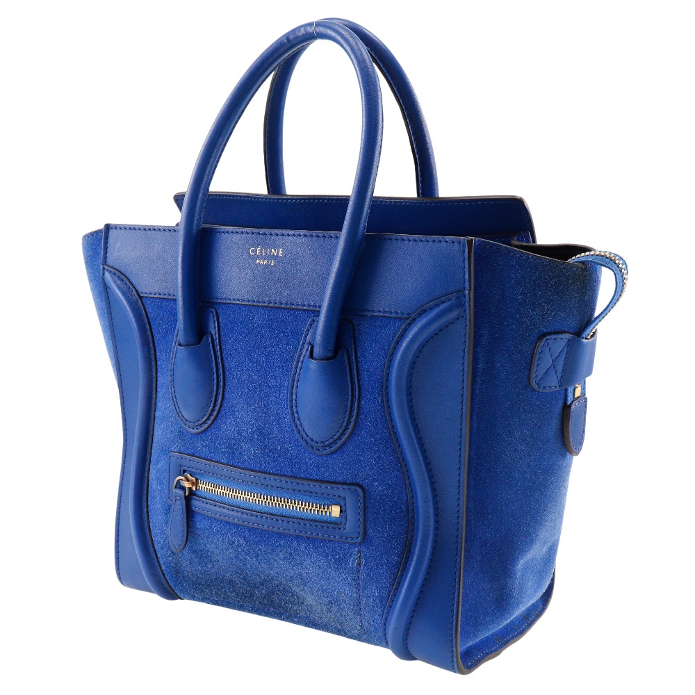 CELINE】セリーヌ ラゲージマイクロ スウェード×カーフ ブルー レディース ハンドバッグ【中古】｜CELINE｜店舗買取｜バッグ＞ハンドバッグ｜USEDのアパレル通販サイト  - SMASELL（スマセル）