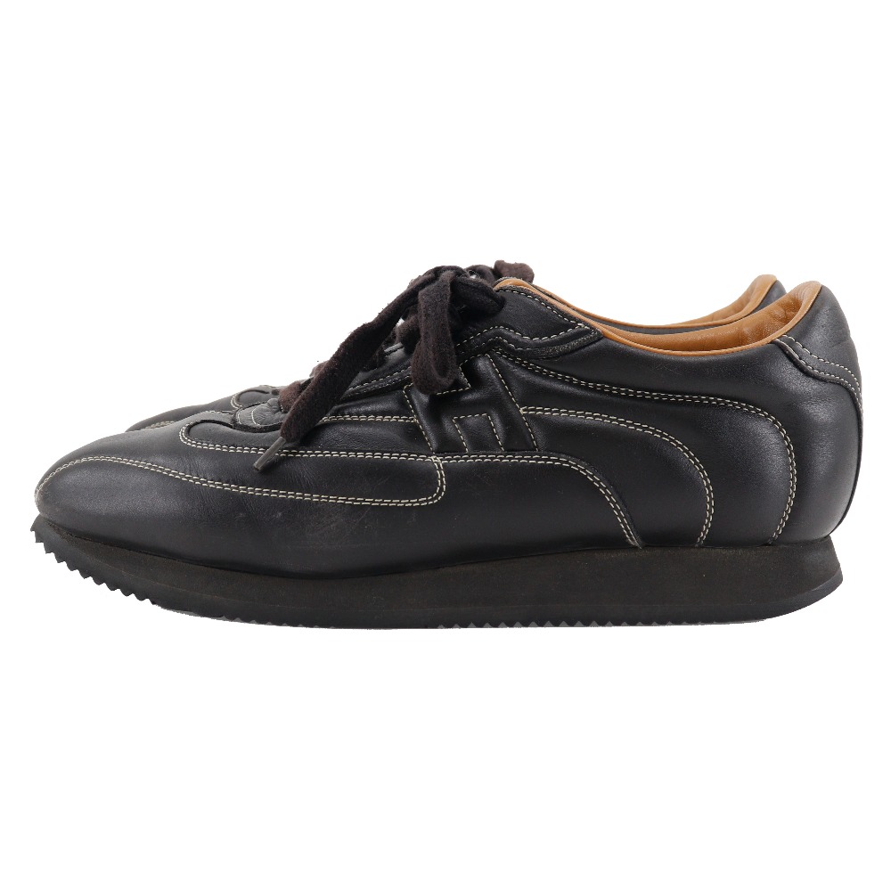 靴 HERMES archive leather shoes HERMES quick sneakers black leather mens | eBay