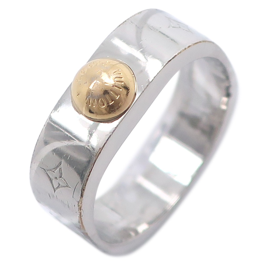 ルイ ヴィトン リングナノグラム #M メタル シルバー×ゴールド #53