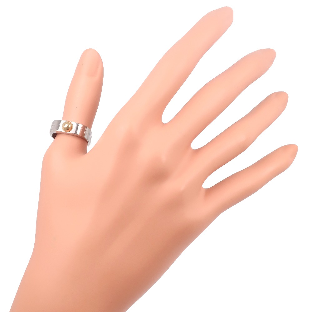 LOUIS VUITTON Nanogram Ring M00218 metallic #7.8(US Size) 5.7g