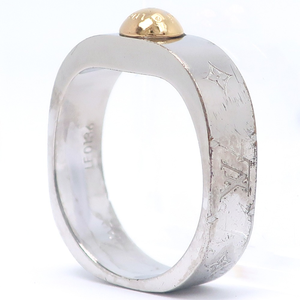 LOUIS VUITTON Nanogram Ring M00218 metallic #7.8(US Size) 5.7g