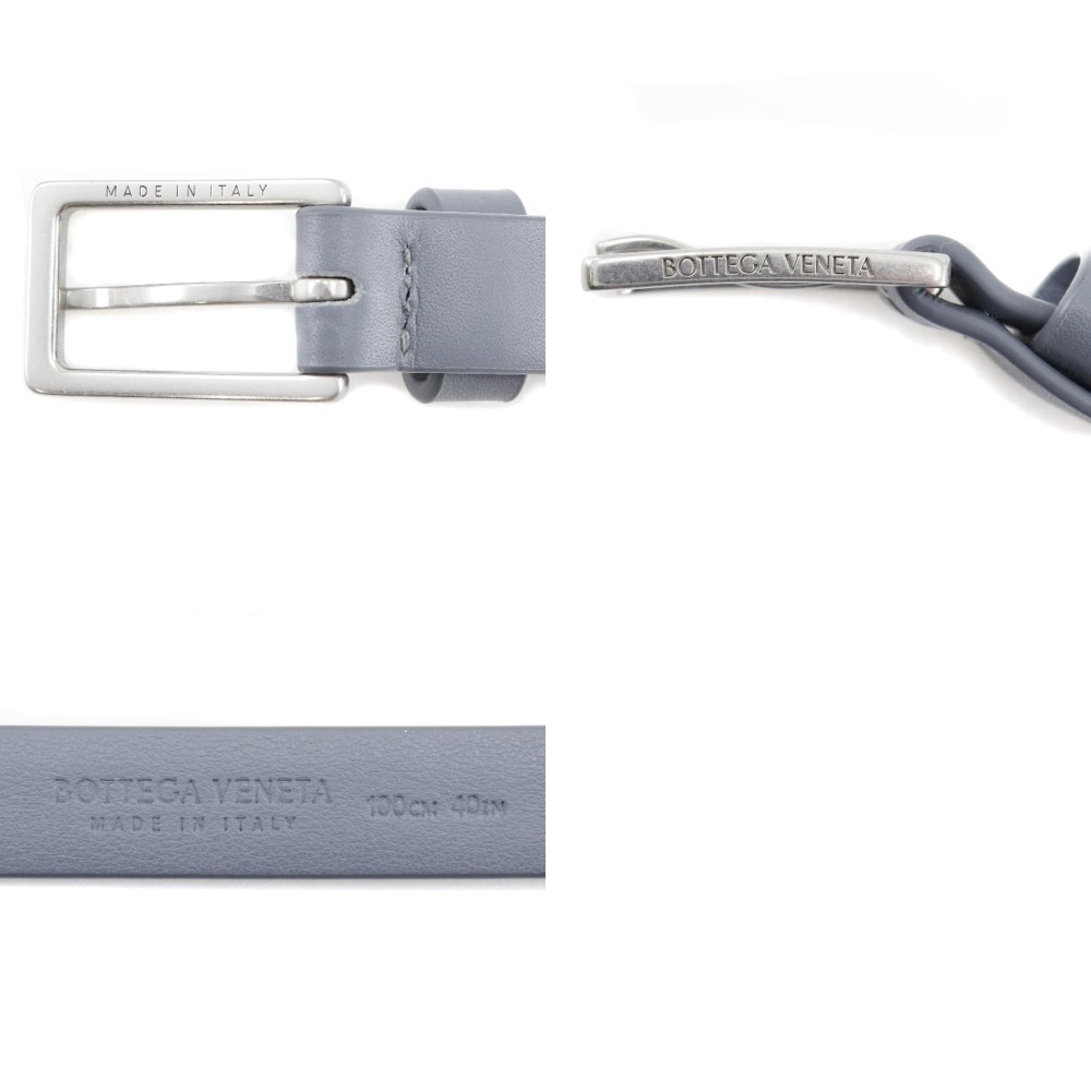 BOTTEGAVENETA belt Blue gray Calfskin mens | eBay