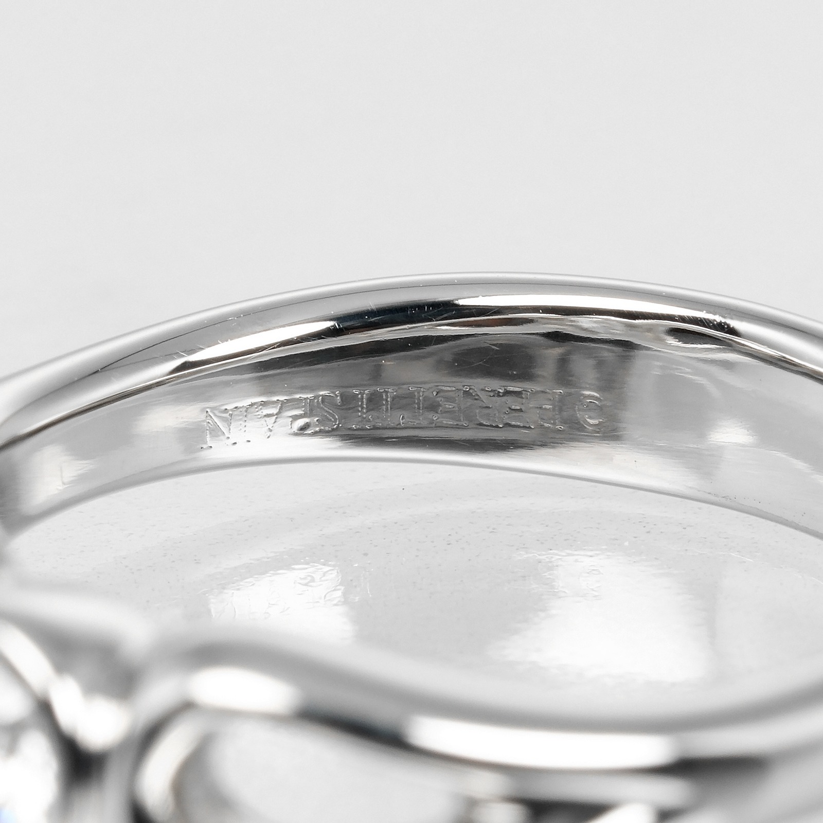 【VINTAGE TIFFANY】Double open teardropリング TIFFANY&Co. Double teardrop Ring Pt950Platinum/diamond #4.3